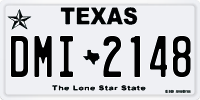 TX license plate DMI2148