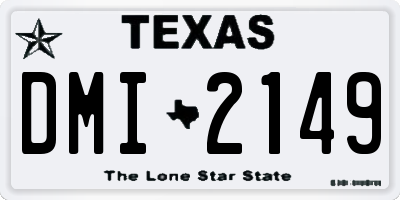 TX license plate DMI2149
