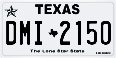 TX license plate DMI2150