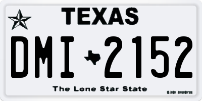 TX license plate DMI2152