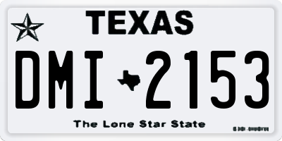 TX license plate DMI2153