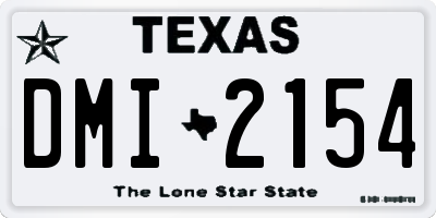 TX license plate DMI2154