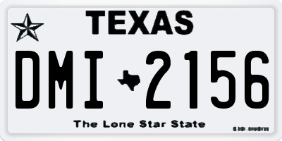 TX license plate DMI2156
