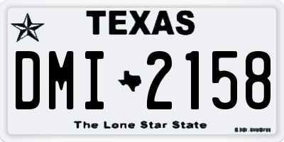 TX license plate DMI2158