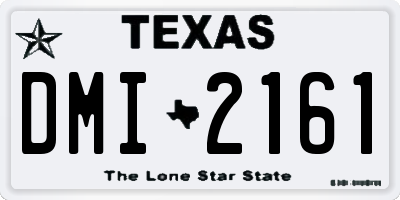 TX license plate DMI2161