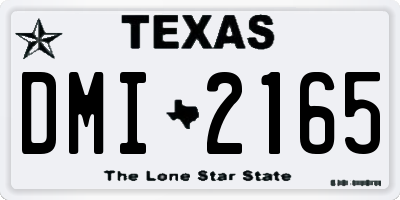 TX license plate DMI2165