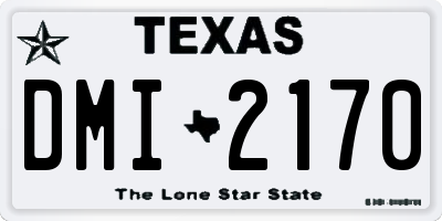 TX license plate DMI2170