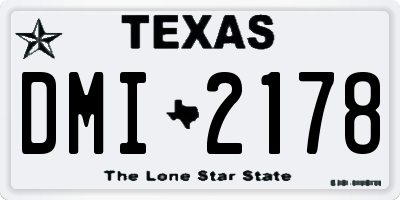 TX license plate DMI2178