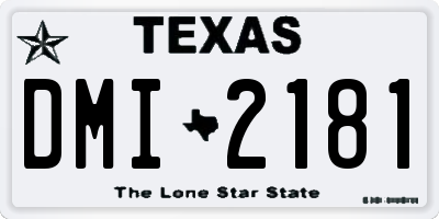 TX license plate DMI2181