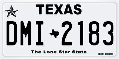 TX license plate DMI2183
