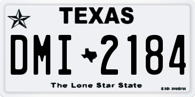 TX license plate DMI2184