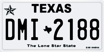 TX license plate DMI2188
