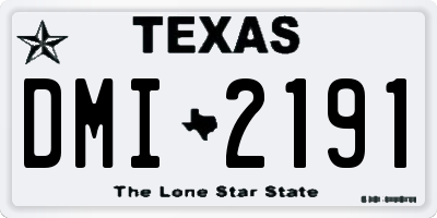 TX license plate DMI2191