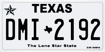 TX license plate DMI2192