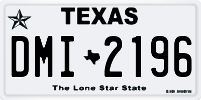 TX license plate DMI2196
