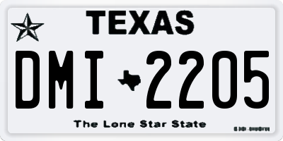TX license plate DMI2205