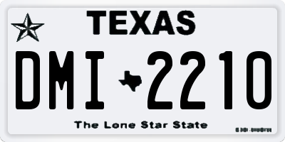 TX license plate DMI2210
