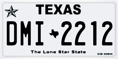 TX license plate DMI2212