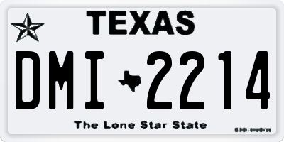 TX license plate DMI2214