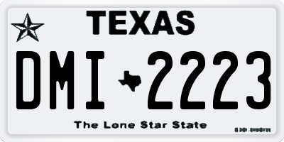 TX license plate DMI2223