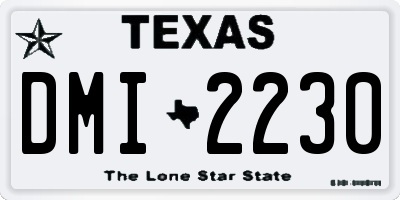 TX license plate DMI2230