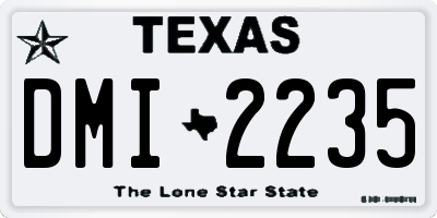 TX license plate DMI2235