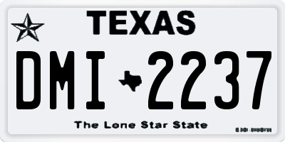 TX license plate DMI2237