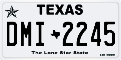 TX license plate DMI2245