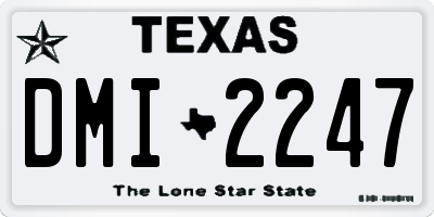 TX license plate DMI2247