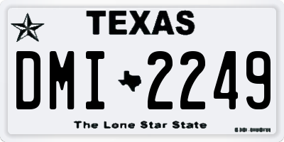 TX license plate DMI2249