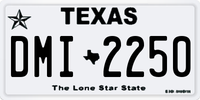TX license plate DMI2250
