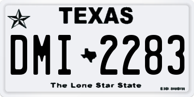 TX license plate DMI2283