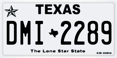 TX license plate DMI2289