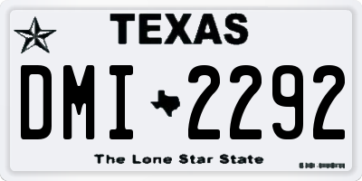 TX license plate DMI2292