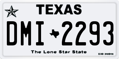 TX license plate DMI2293