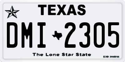 TX license plate DMI2305