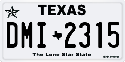 TX license plate DMI2315