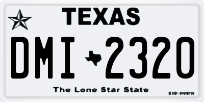 TX license plate DMI2320