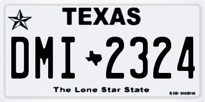 TX license plate DMI2324