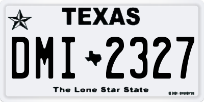 TX license plate DMI2327