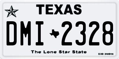TX license plate DMI2328