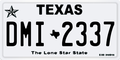 TX license plate DMI2337