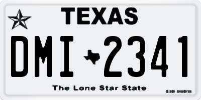 TX license plate DMI2341