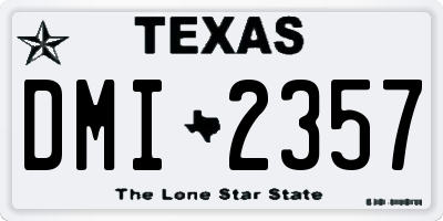 TX license plate DMI2357