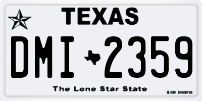 TX license plate DMI2359