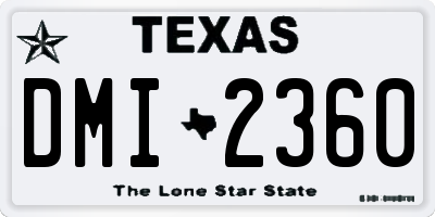 TX license plate DMI2360