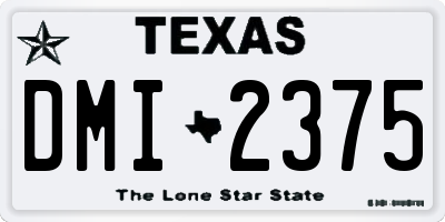 TX license plate DMI2375