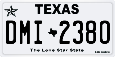 TX license plate DMI2380