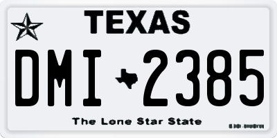 TX license plate DMI2385