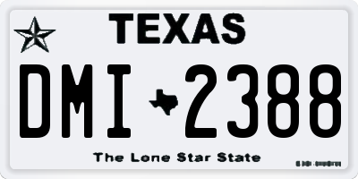 TX license plate DMI2388